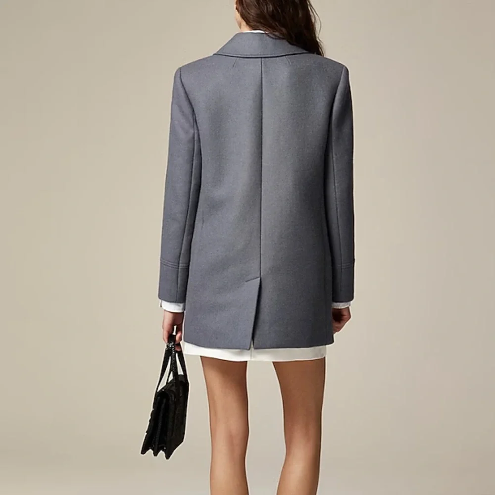 J.Crew Classic Grey Peacoat in Italian Wool Blend - Picture 4 of 11